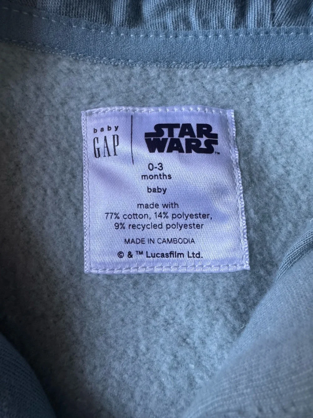 babyGap Star Wars Mandalorian Grogu “This Is The Way” Hooded Romper 0-3M NWT